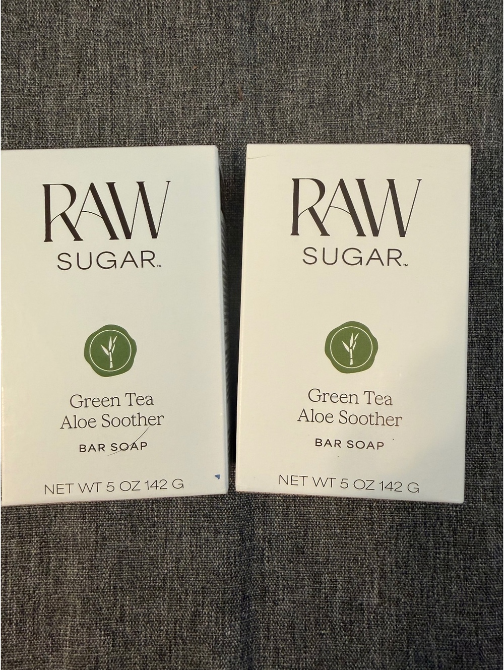 Raw Sugar Green Tea Aloe Soother Bar Soap 5oz - 2 pack